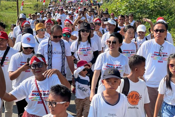 Kampanye gerakan anti narkoba di Kecamatan Menjalin Kabupaten Landak